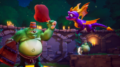 The original roast master is back in the Spyro™ Reignited Trilogy! Starting today, fans can glide to new heights and explore more than 100+ lush environments with the remastered videogame collection. Now available on PlayStation® 4 and Xbox One. (Photo: Business Wire)