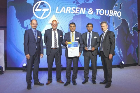 Mr. Gaurav Gupta (Centre), Chief Business Officer, Europe at L&T Technology Services with the Suppli ... 