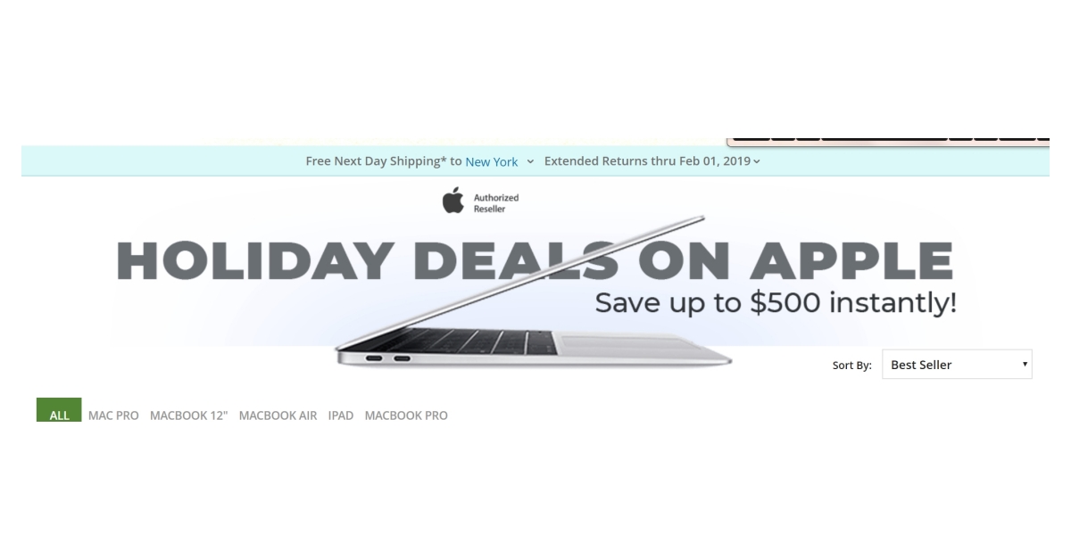 B&H Photo Offers Holiday Deals on Apple Products Business Wire