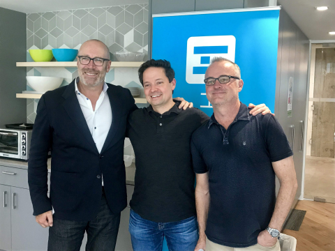 Left to right: Peter Burridge, global chief operating officer of Hyperwallet, Juan Benitez, general manager of Braintree, and Brent Warrington, CEO of Hyperwallet. (Photo: Business Wire)