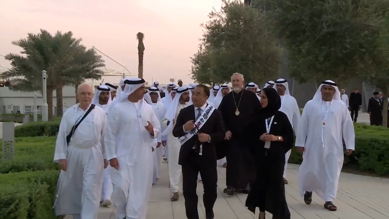 Saif bin Zayed Witnesses Endorsement of Abu Dhabi Declaration by Religious Leaders at Wahat Al Karama (Video: AETOSWire)