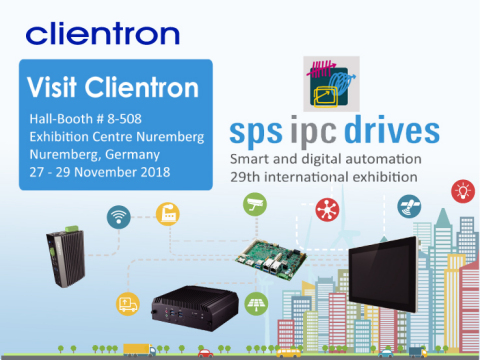 Clientron to exhibit its brand new intelligent embedded systems at SPS IPC Drives 2018 (Photo: Busin ... 