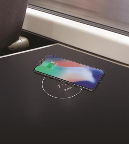 The Aircharge - Baker Bellfield mobile phone wireless charging solution for trains (Photo: Business  ... 