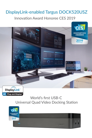 DisplayLink enabled Targus Dock520 honored with CES 2019 Innovation Award (Photo: Business Wire) 