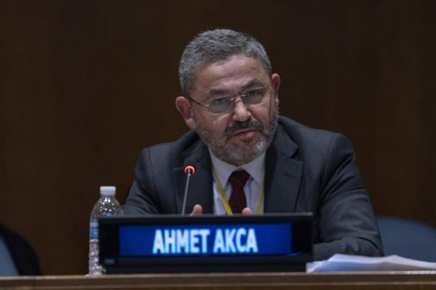 Ahmet Akca, Chairman of the Board of Turkcell, at the 8th Global Forum of the United Nations Allianc ... 