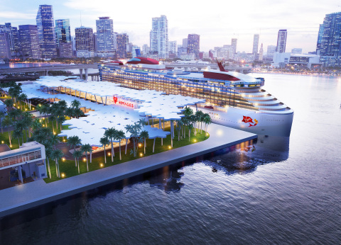 Virgin Voyages announces plans for new palm grove home terminal at PortMiami in 2021. (Photo: Business Wire)