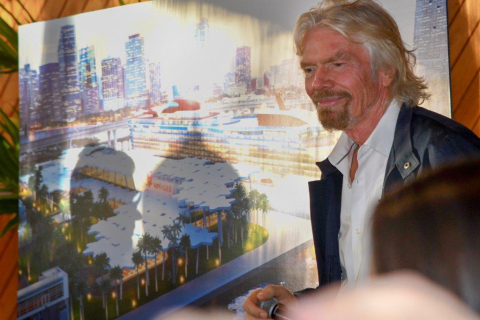 Virgin Group Founder Sir Richard Branson announces plans for new terminal for Virgin Voyages at Port ... 