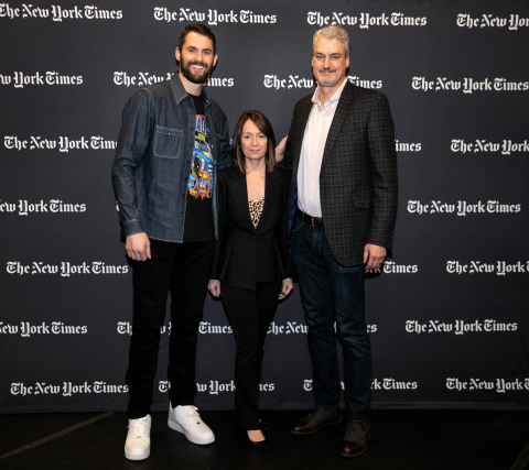 On Thursday, November 29, five-time All-Star NBA Champion, Kevin Love shared his personal mental health journey at The New York Times's Get With The Times event, supported by the U.S. HBC Foundation at Tufts University in Boston. Credit: Kayana Szymczak (Photo: Business Wire)