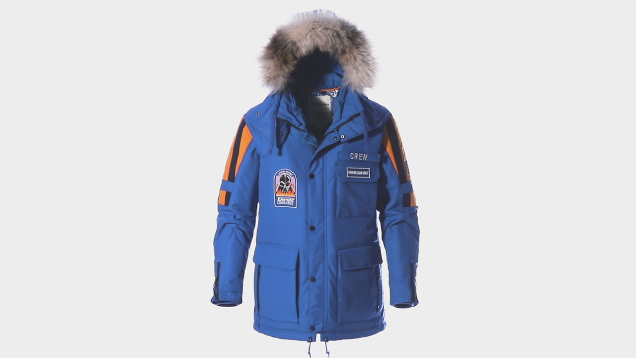 The Star Wars™: Empire Crew Parka is a limited edition jacket inspired by the original cast and crew while filming the iconic ice planet Hoth scenes of Star Wars: The Empire Strikes Back.