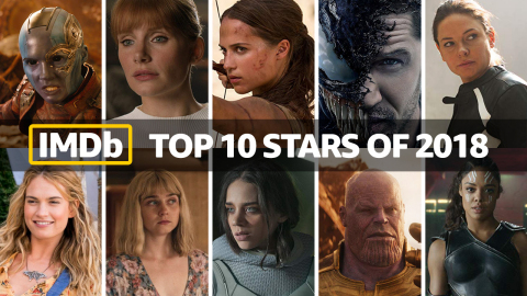 IMDb Top Stars of 2018, as determined by page views. IMDb is the #1 movie website in the world. (Photo courtesy of IMDb)