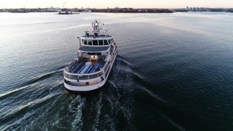 Ice-class passenger ferry Suomenlinna II was remotely piloted through test area near Helsinki harbor ... 