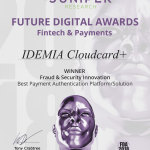 アイデミアの生体認証・モバイルベースのCloudCard+ソリューションがジュニパー・リサーチの最優秀決済認証ソリューション賞を獲得