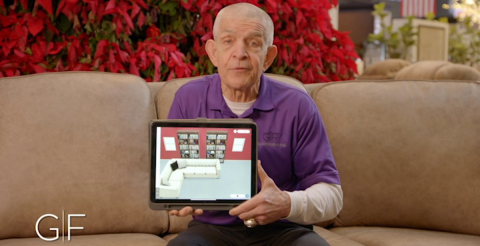 CEO Jim "Mattress Mack" McIngvale shows off the Marxent-designed 3D Room Designer application now in ... 