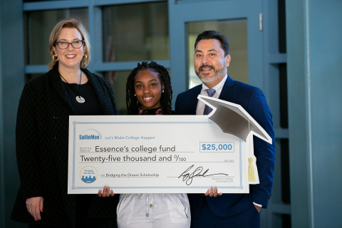 Westbury High School senior Essence Duplechain was surprised with a $25,000 Bridging the Dream Schol ... 