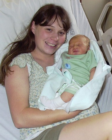 Amy Bright and son, Jacob, at Naval Hospital Jacksonville 2003. (Photo: Cronin & Maxwell, P.L.)