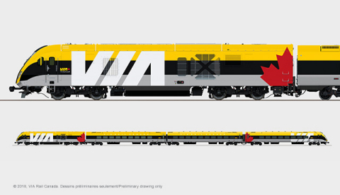 VIA Rail Canada Preliminary Drawing Only (Photo: Business Wire)