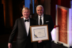 David Hall, Founder and CEO of Velodyne Lidar, and John O’Hurley, host of IPO Education Foundation’s 2018 Inventor of the Year Awards. (Photo: Business Wire