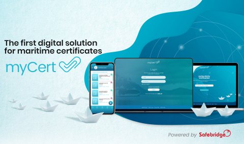 myCert – the first digital solution for maritime certificates (Photo: Safebridge)