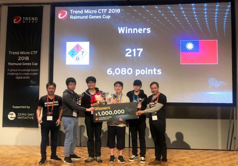 Winners of the Trend Micro CTF 2018 - Raimund Genes Cup, team 217 (Photo:Business Wire)