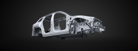 Aluminum alloy and carbon fiber compose the vehicle body (Graphic: Business Wire)