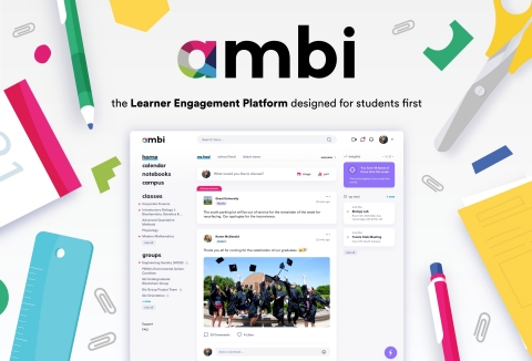 By creating a Learner Engagement Platform designed for students first, ambi’s mission is to empower all students to be more engaged, involved, and successful on campus and beyond. (Graphic: Business Wire)