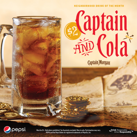 Ahoy, Matey! Drink like a Captain with Applebee’s Newest Neighborhood Drink of the Month, the $2 Captain and Cola (Graphic: Business Wire)