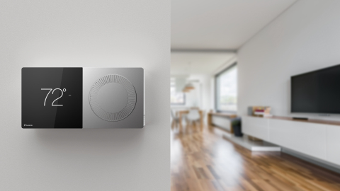 The Daikin One+ smart thermostat is the first smart thermostat to offer full two-way communications and serve as a controller for sophisticated, communicating HVAC systems. (Photo: Business Wire)