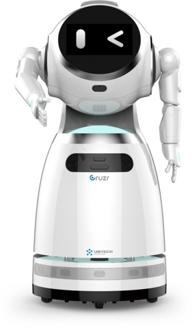 Cruzr, a customized, cloud-based, intelligent humanoid service robot, with added features and refinements for increased performance and reliability. (Photo: Business Wire)