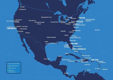 JetBlue serves more destinations and offers more flights than any carrier in Logan airport’s history ... 