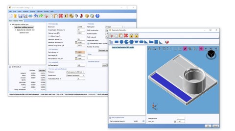 Image 1. New CAD calculators allow users to utilize more cost driver information directly from a 3D  ... 