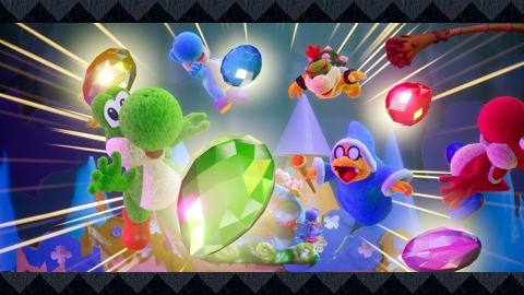 In the game, you play as an adorable Yoshi exploring a big world crafted from household items like boxes and paper cups, journeying through each themed stage to solve puzzles and find hidden treasures. (Photo: Business Wire)