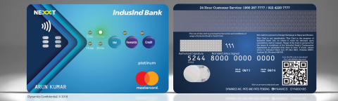 IndusInd Bank Nexxt Credit Card (Photo: Business Wire)