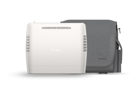 ResMed Mobi portable oxygen concentrator, with carry bag (Photo: Business Wire)