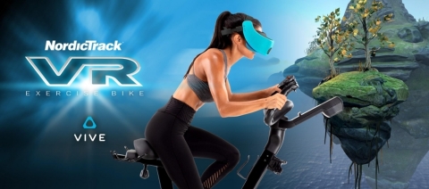 NordicTrack® introduces a new way to play with the new VR Bike, transporting users into new universes with cutting-edge virtual reality technology. (Photo: Business Wire)