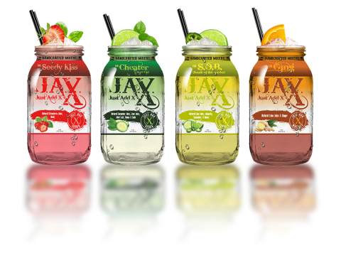Just Add X (J.A.X.) is an innovative new line of premium, high-quality mixologist inspired premade mixes from Lance Bass. This new product line is designed to simplify the mixing process by adding your spirit of choice, ice – then shake and enjoy. (Photo: Business Wire)
