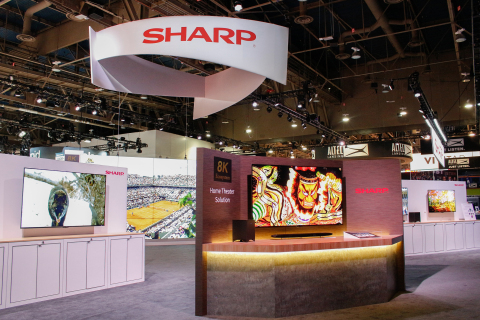 Sharp's expansive booth at CES 2019 represents the company's first full-scale CES exhibit in over fo ... 
