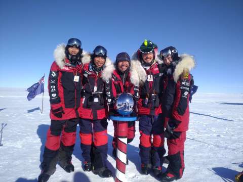Taiwan’s First Antarctica Expedition Team Successfully Reaches South Pole. (Photo: Business Wire)