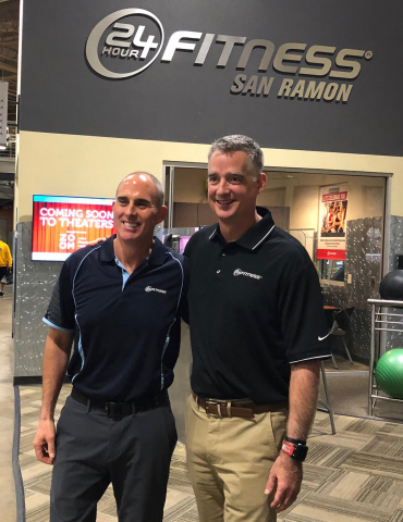 (L to R) Former CEO Chris Roussos and Tony Ueber, newly named CEO, 24 Hour Fitness (Photo: Business  ... 