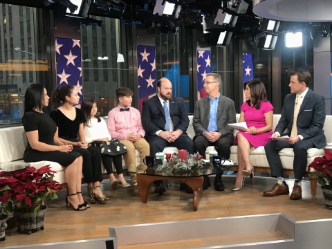 U.S. Army Sergeant First Class Matthew Weise and family were surprised New Year's Eve Day with the news they are receiving a mortgage-free home from Operation FINALLY HOME and Lennar in 2019. Joining the Weise family on set were FOX & Friends guest-hosts Rachel Campos Duffy and Todd Piro and Operation FINALLY HOME Executive Director Rusty Carroll. The home will be built in Charleston, S.C., this year. Photo Courtesy of Operation FINALLY HOME