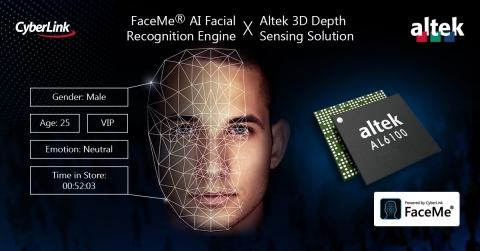 CyberLink FaceMe® Provides Altek with Highly Secure 3D Anti-Spoofing Facial Recognition Solution (Photo: Business Wire)
