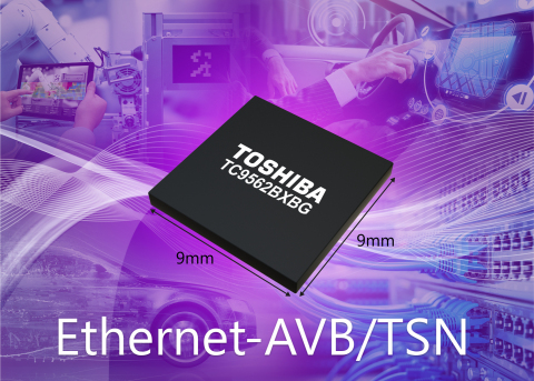Toshiba: Artist's impression of new Ethernet bridge ICs "TC9562 Series" for automotive and industrial applications. (Graphic: Business Wire)