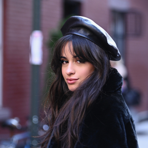 NEW YORK, NY - DECEMBER 06: Singer Camila Cabello on set filming her new Mastercard ad which will hi ... 