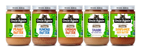 Once Again Nut Butter's new packaging design (Photo: Business Wire)