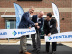 Pentair President and CEO, John Stauch, Steve Risner, Sr. Director of Technology, and Phil Rolchigo, Chief Technology Officer, celebrated the opening of Pentair's new innovation center in Apex, N.C. (Photo: Pentair)