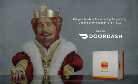 Get your BK® Mystery Box only through DoorDash to celebrate the Super Bowl like a King (Photo: Business Wire)