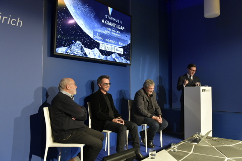 WEF panel for STARMUS, Michel Mayor, Jean-Michel Jarre, Garik Israelian, and moderator Marco Larsen  ... 