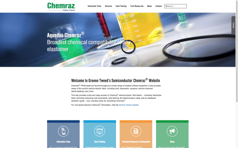 半導体製造用Chemrazのマイクロサイト（画像：グリーンツィード） 