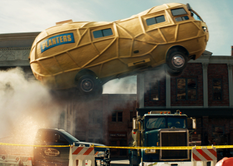 In the PLANTERS Super Bowl ad, MR. PEANUT takes fans on a wild ride in the PLANTERS NUTmobile (Photo: Business Wire)