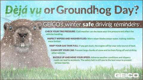 GEICO urges drivers to be careful in winter weather conditions and remember the above safety tips. ( ... 