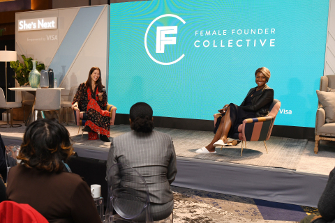Visa's Suzan Kereere and Rebecca Minkoff, designer and head of the Female Founder Collective, hosted ...